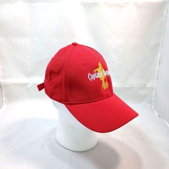 Captain Morgan Spiced Rum Red Strapback Adjustable Cap Baseball 6 Panel - Picture 2 of 5